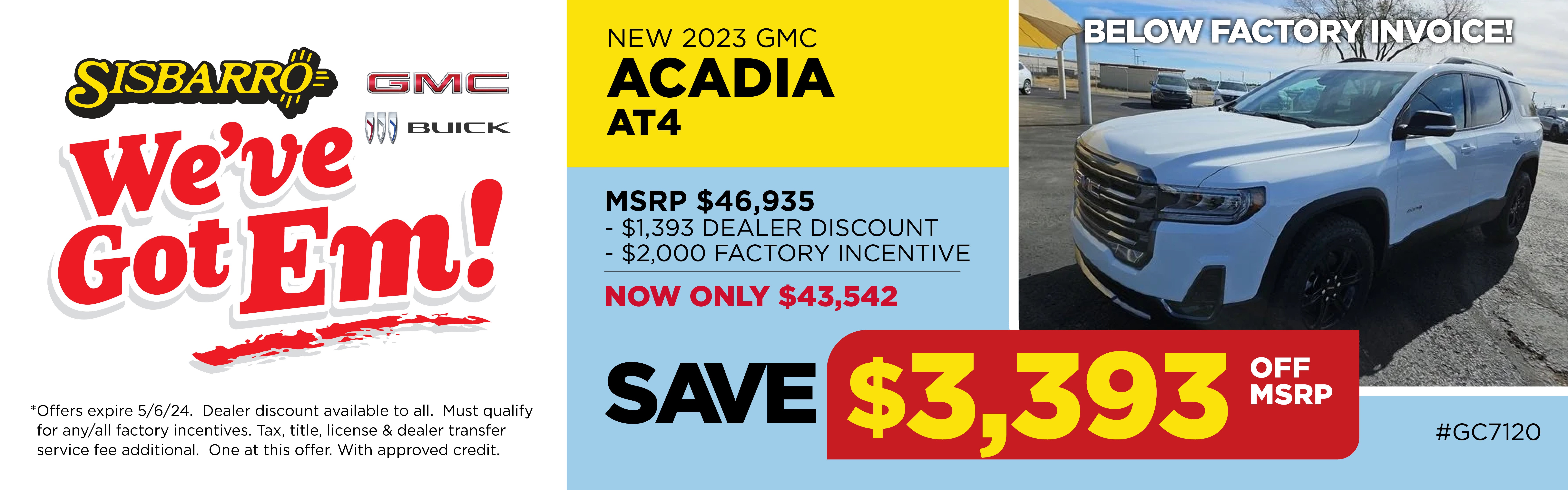 New 2023 GMC Acadia AT4